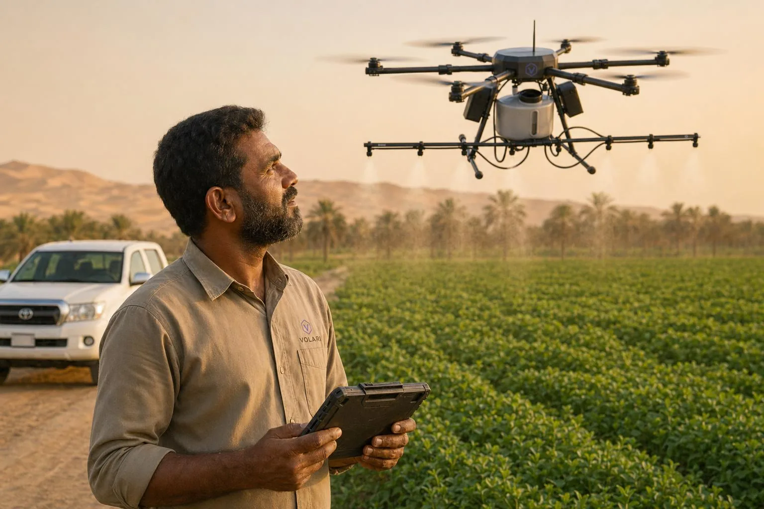 Field treatment · date plantation, Al Ain